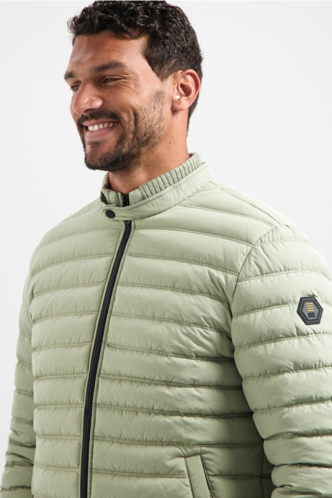 NO-EXCESS groene heren jas | Close up