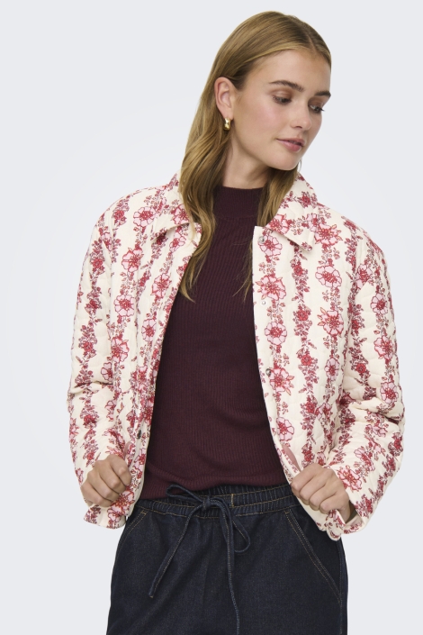 Only beige dames jas | Model vooraanzicht