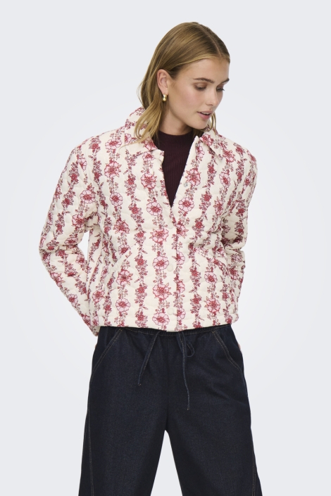 Only beige dames jas | Model vooraanzicht