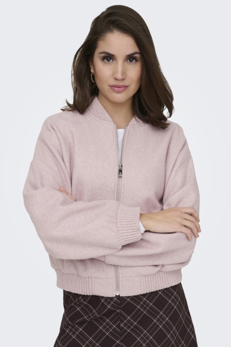 Only roze dames vest | Model vooraanzicht