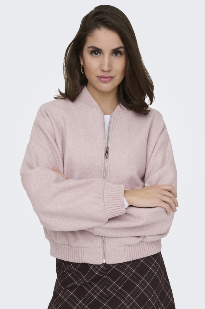 Only roze dames vest | Model vooraanzicht