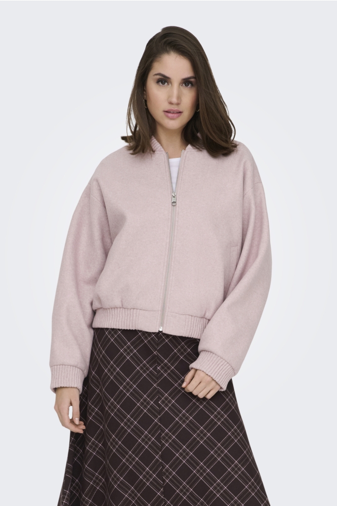 Only roze dames vest | Model vooraanzicht