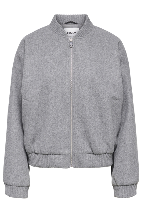 Only grijze dames vest | Vooraanzicht