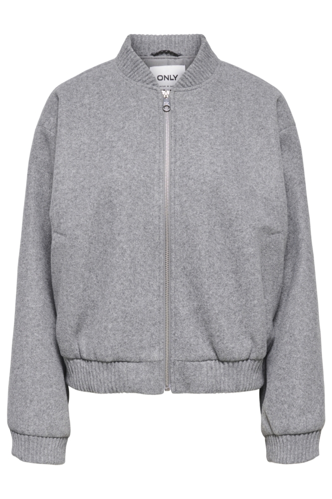 Only grijze dames vest | Vooraanzicht