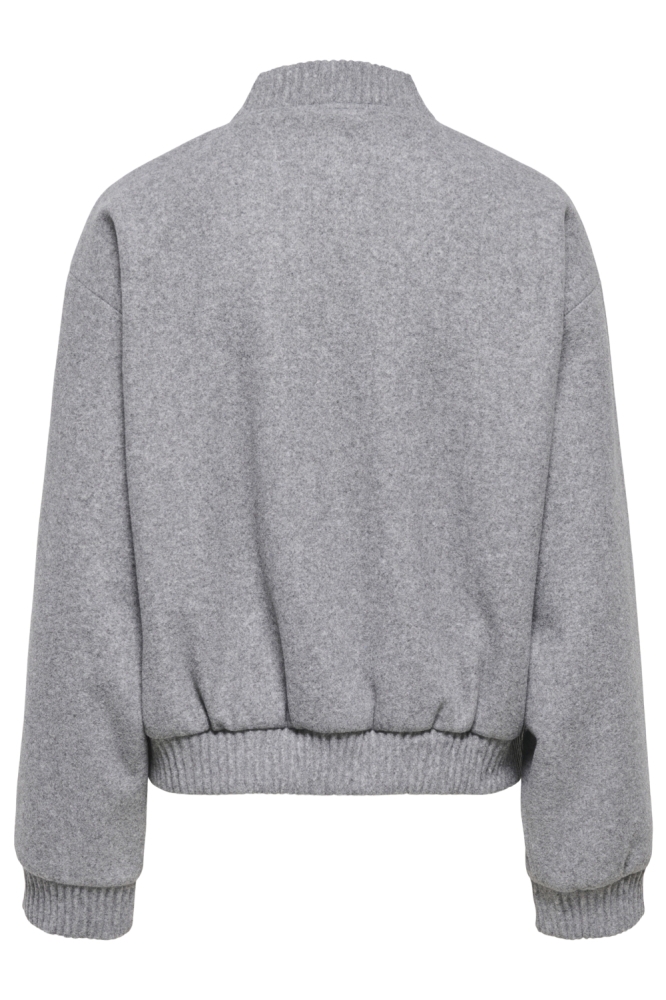 Only grijze dames vest | Achteraanzicht