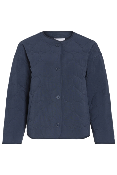 Vila blauwe dames jas | Vooraanzicht