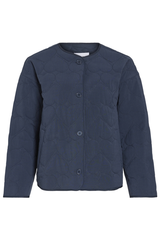 Vila blauwe dames jas | Vooraanzicht