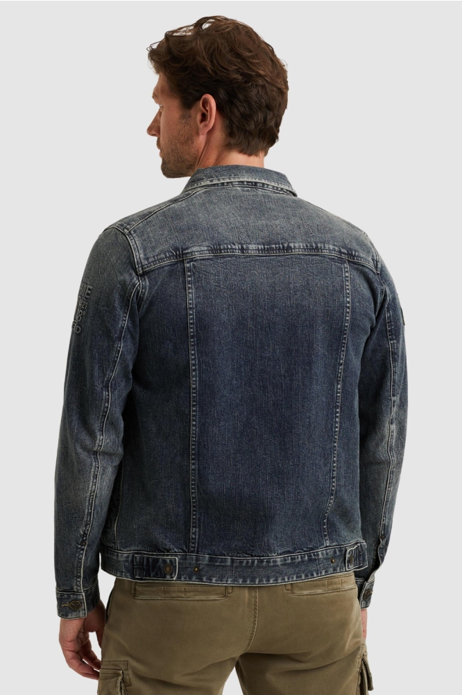 PME legend blauwe heren jas | Model achteraanzicht