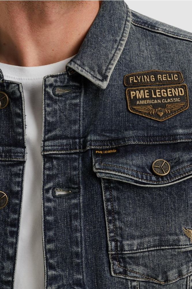 PME legend blauwe heren jas | Close up