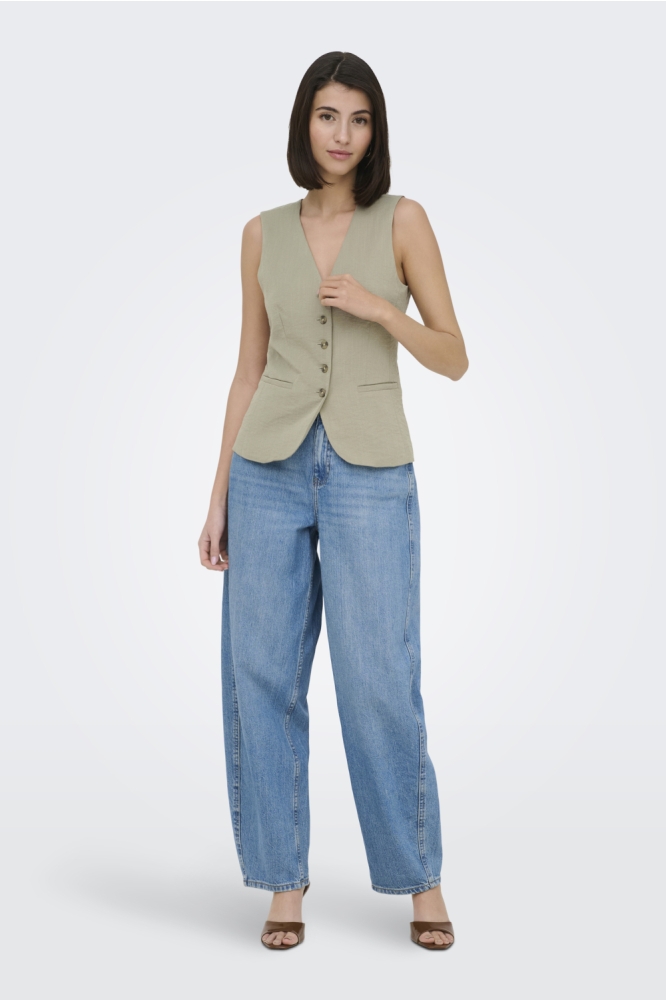 Jacqueline de Yong groene dames gilet | Model
