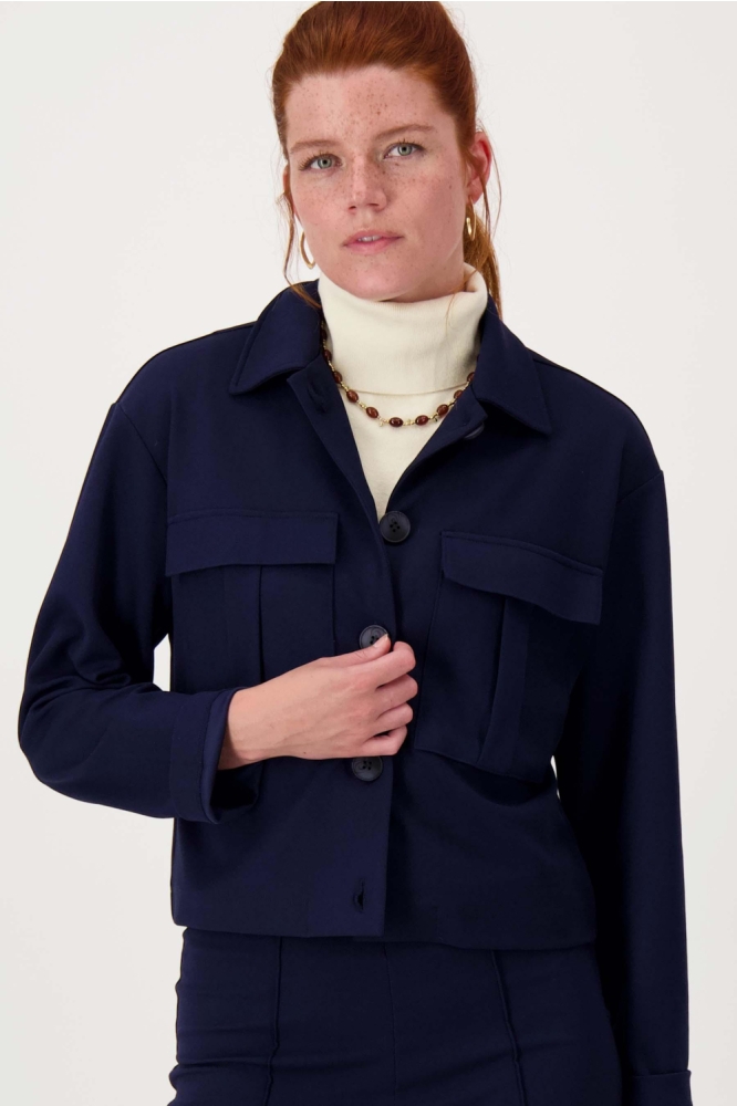 Zusss blauwe dames vest | Model