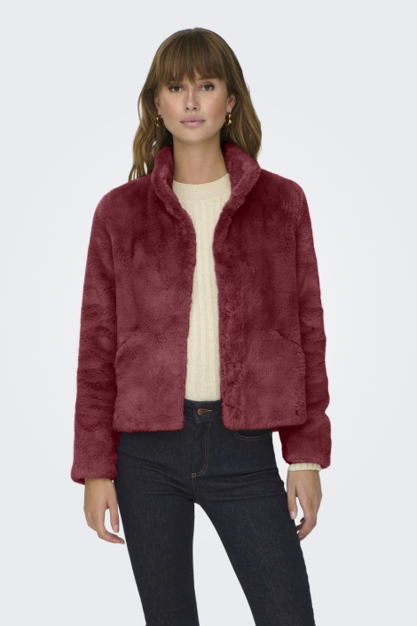 Only bordeaux dames jas | Model vooraanzicht