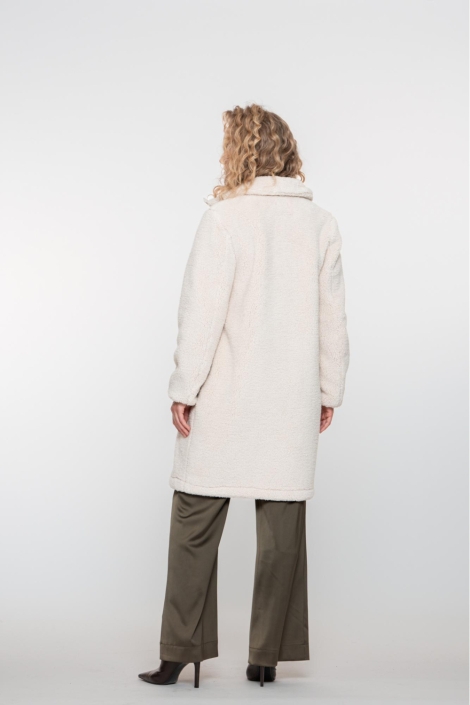 Geisha ecru dames jas | Model achteraanzicht