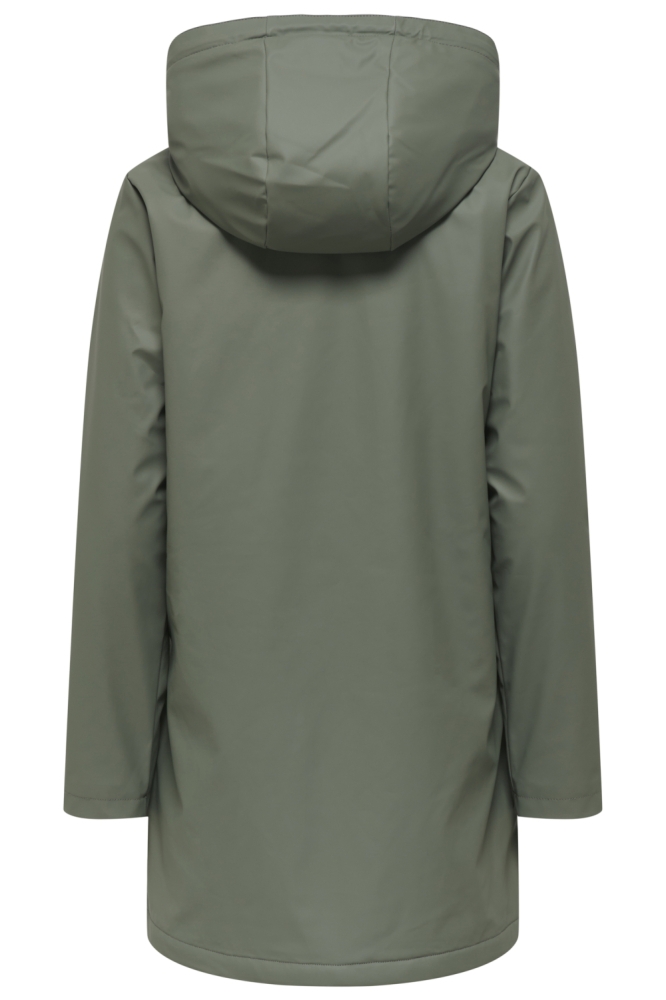 Only groene dames jas | Achteraanzicht