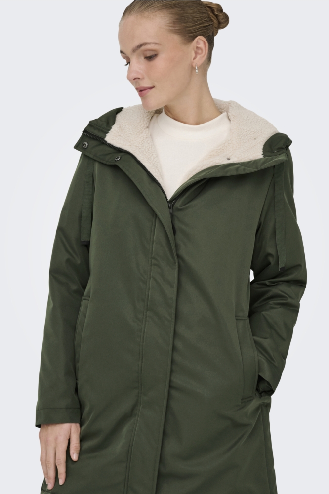 Only groene dames jas | Close up