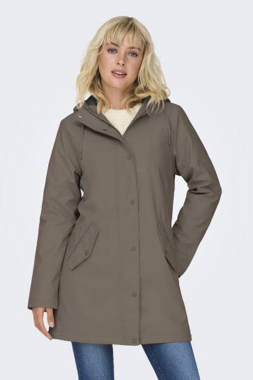 Only ONLSALLY RAINCOAT OTW NOOS 15206116 WALNUT/BLACK TEDDY