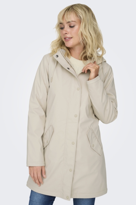 Only beige dames jas | Model vooraanzicht