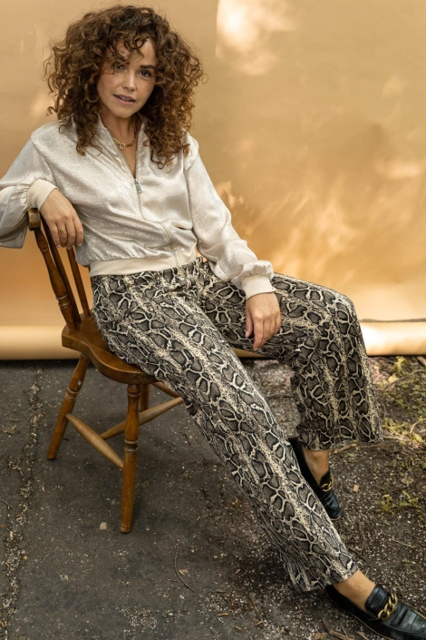 FOS Amsterdam beige dames vest | Model