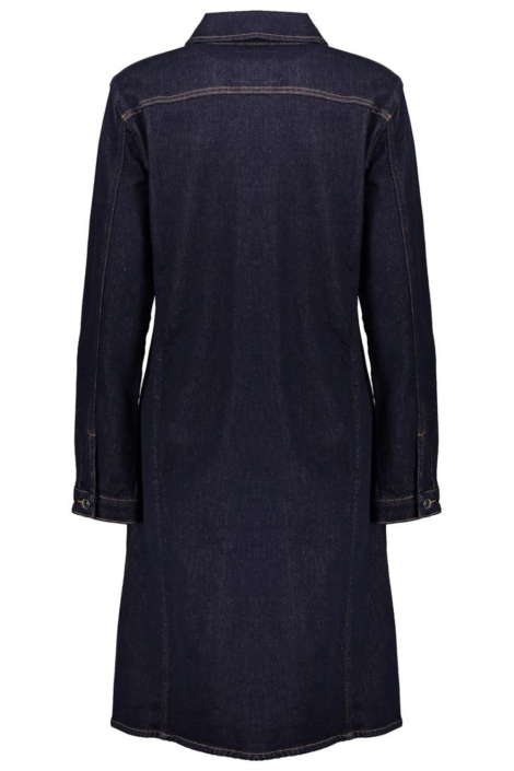 Geisha blauwe dames jurk | Achteraanzicht