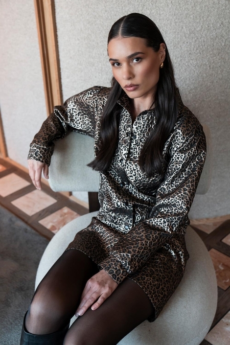 Geisha gouden dames blouse | Sfeerbeeld, In situatie