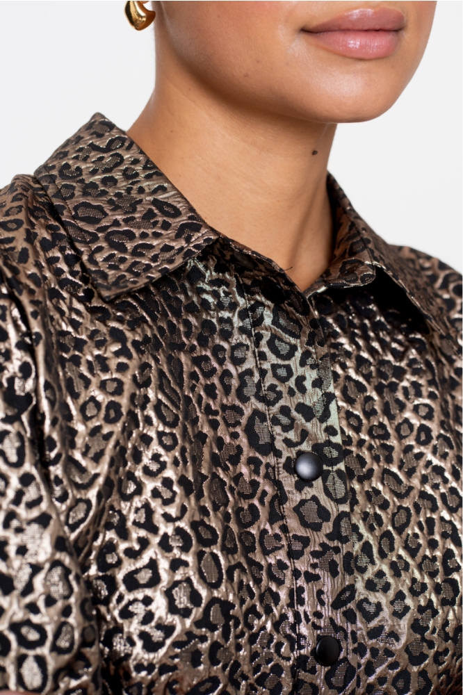 Geisha gouden dames blouse | Kleurstaal