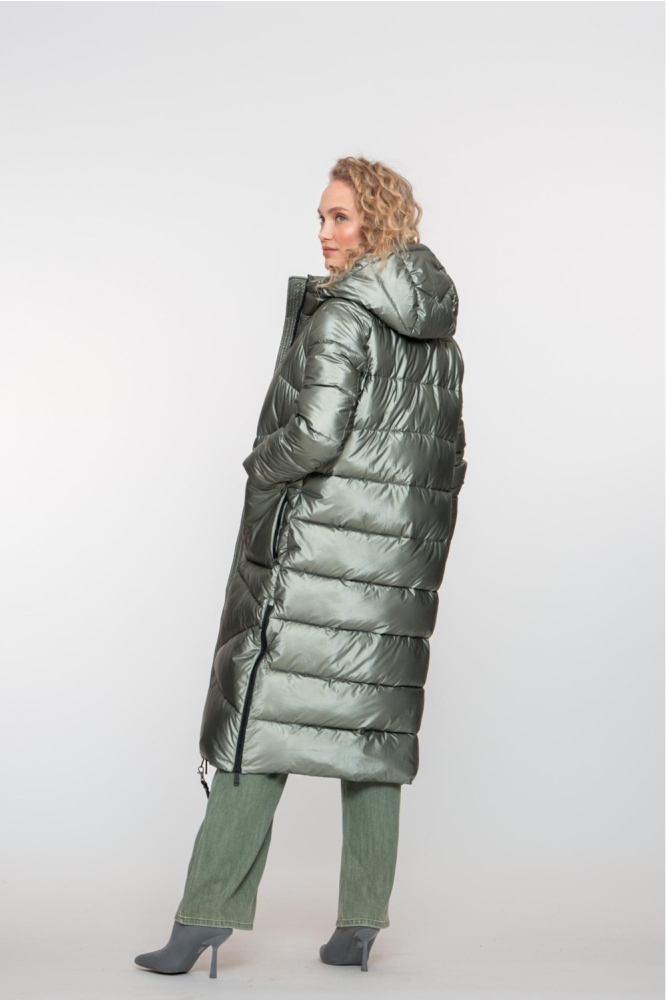 Geisha groene dames jas | Model achteraanzicht