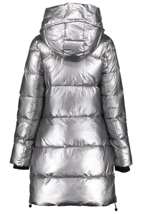 Geisha zilveren dames jas | Achteraanzicht