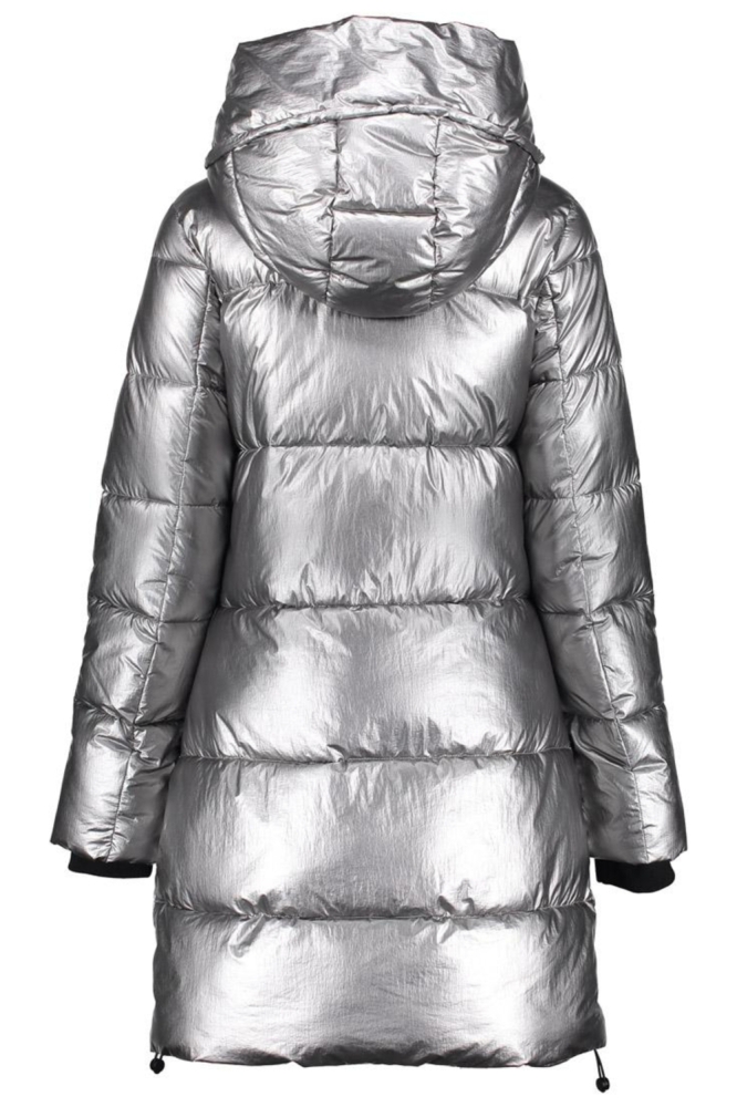 Geisha zilveren dames jas | Achteraanzicht