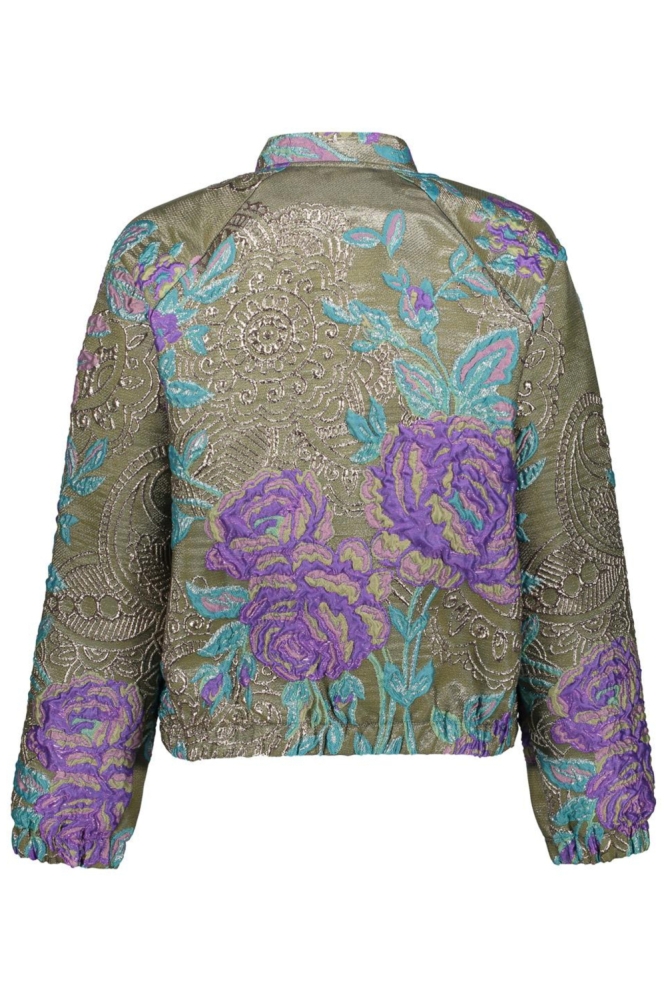 Geisha groene dames jas | Achteraanzicht