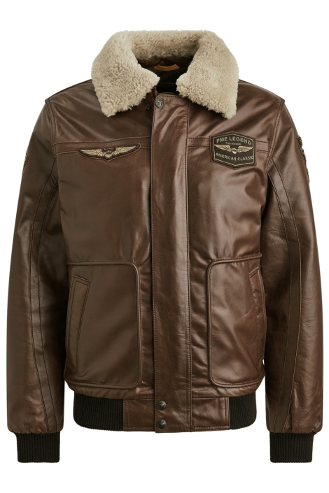 PME legend bruine heren leren jas | Vooraanzicht