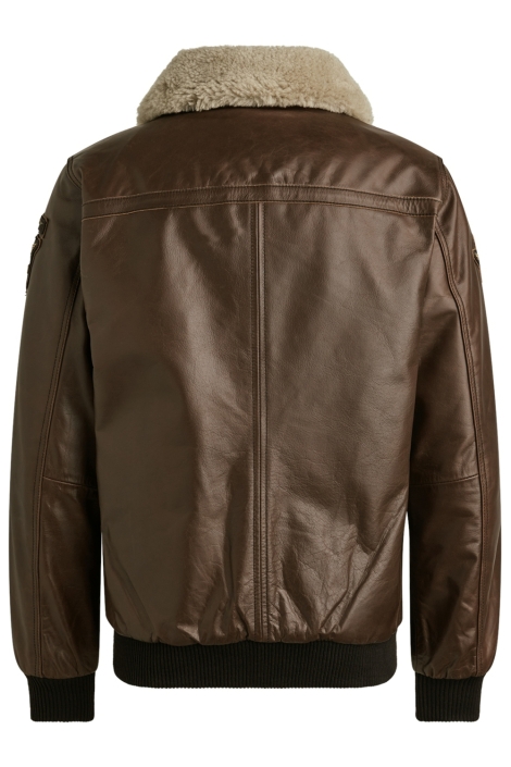 PME legend bruine heren leren jas | Achteraanzicht
