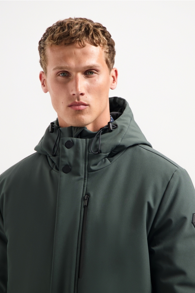 NO-EXCESS groene heren jas | Close up