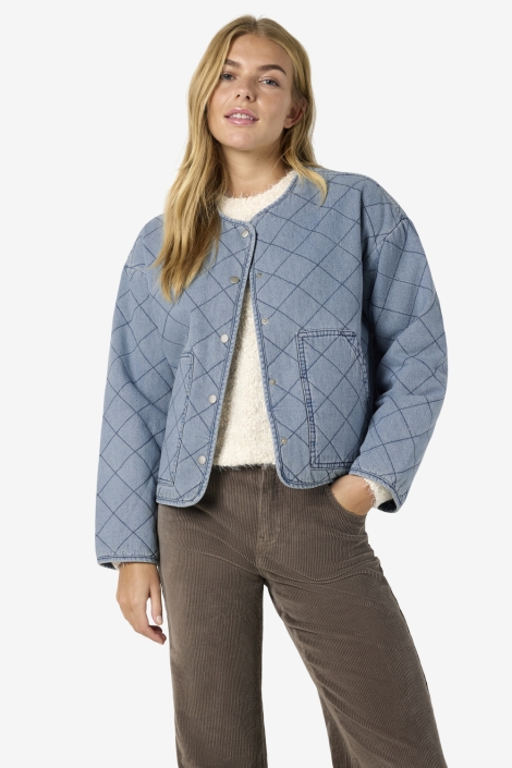 Noisy may blauwe dames vest | Model