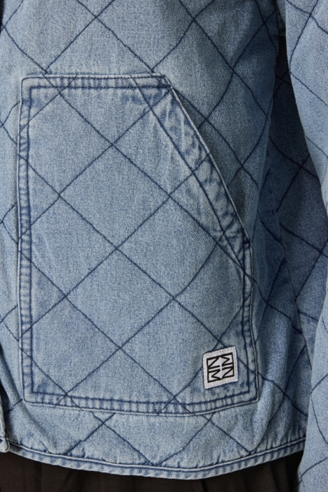 Noisy may blauwe dames vest | Close up