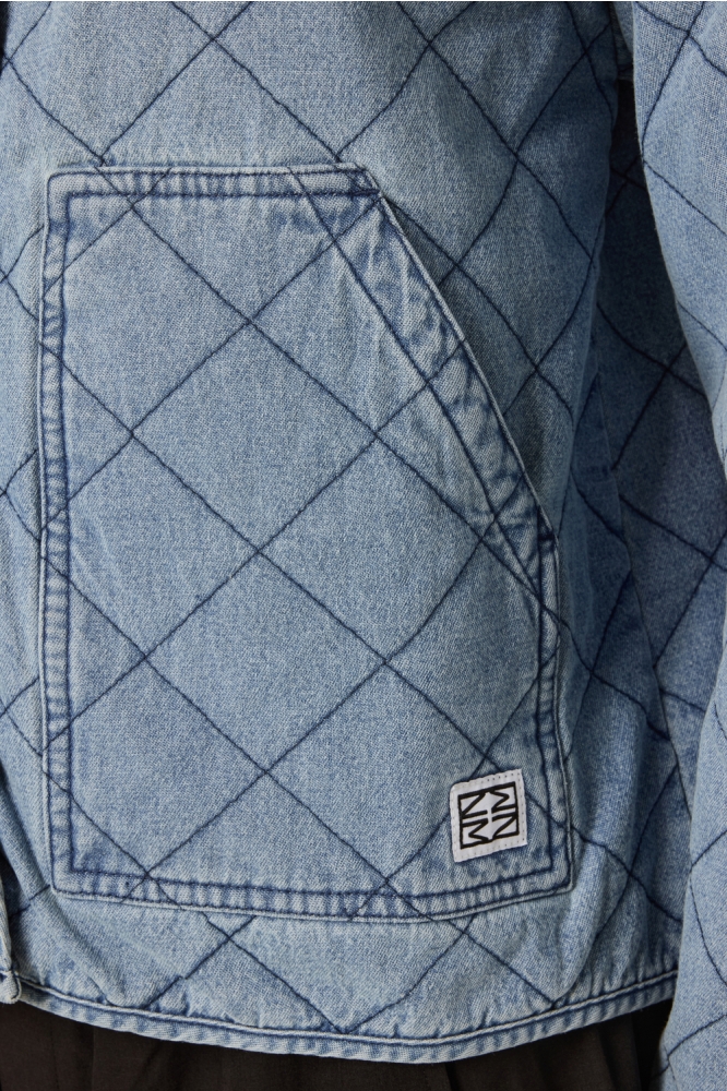 Noisy may blauwe dames vest | Close up