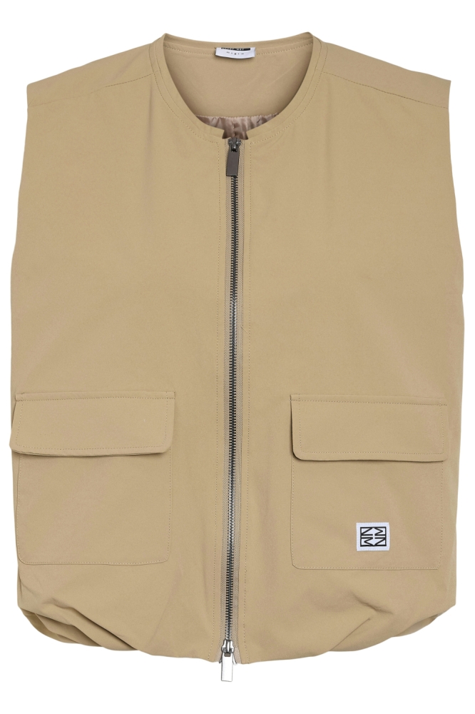 Noisy may camel dames gilet | Vooraanzicht