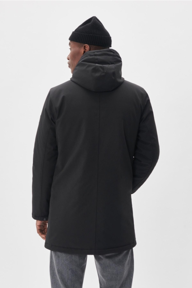 Matinique zwarte heren jas | Achteraanzicht