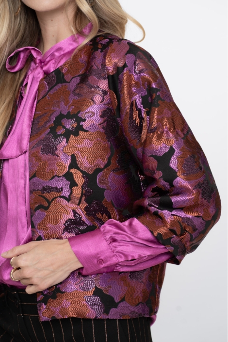 Geisha paarse dames blazer | Close up