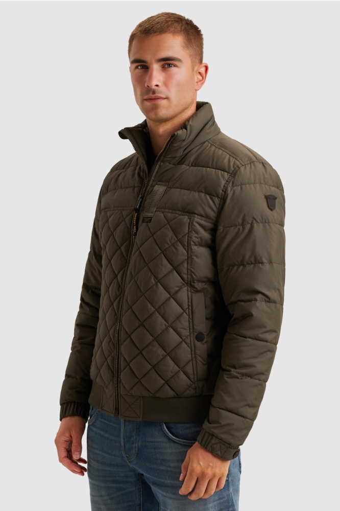 PME legend groene heren jas | Model zijaanzicht