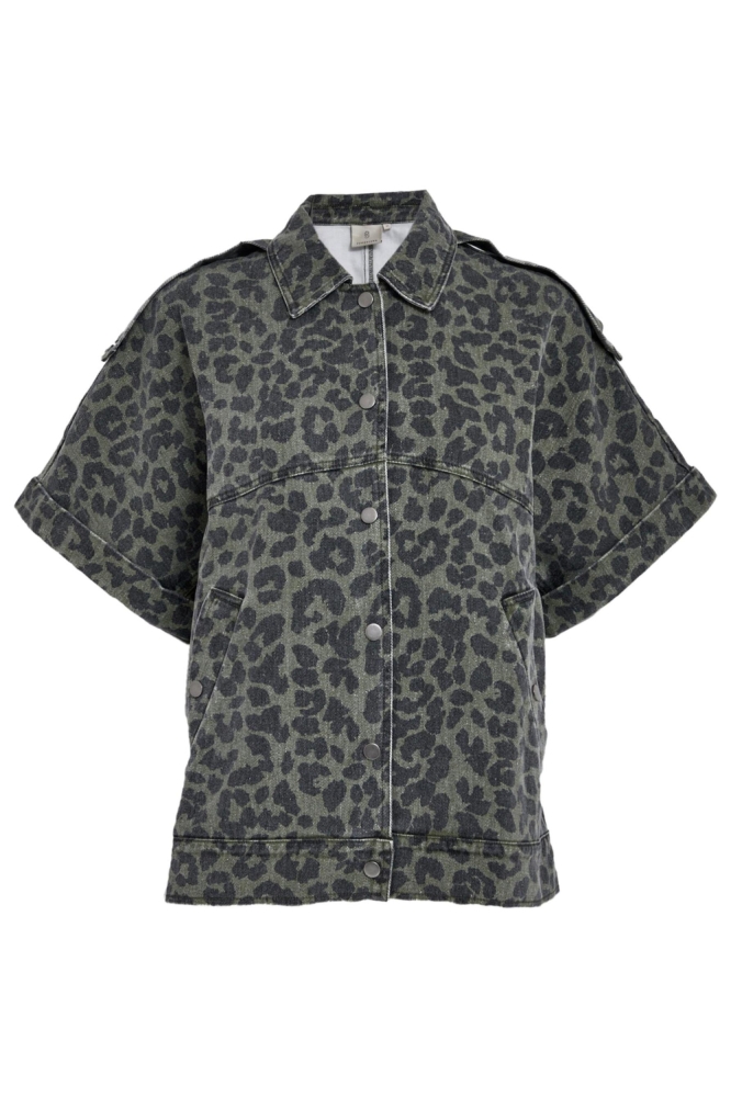 Peppercorn groene dames jas | Vooraanzicht