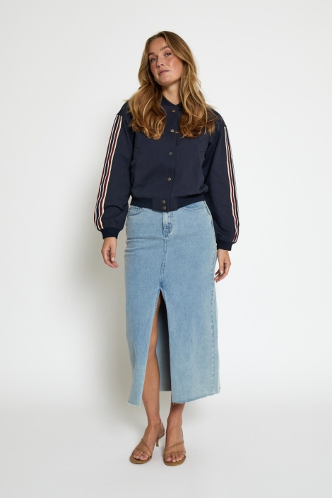 Minus blauwe dames jas | Model