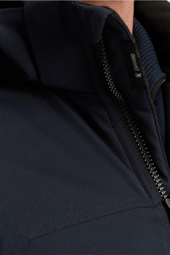 Vanguard blauwe heren jas | Close up