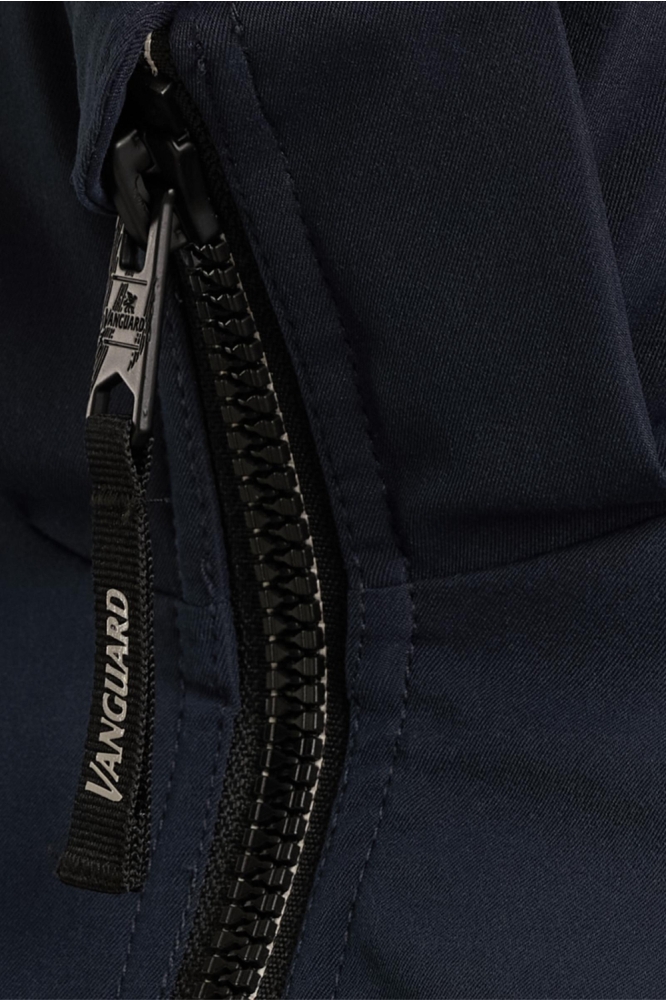 Vanguard blauwe heren jas | Close up