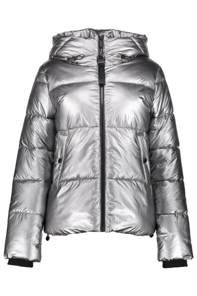 Geisha zilveren dames jas | Vooraanzicht