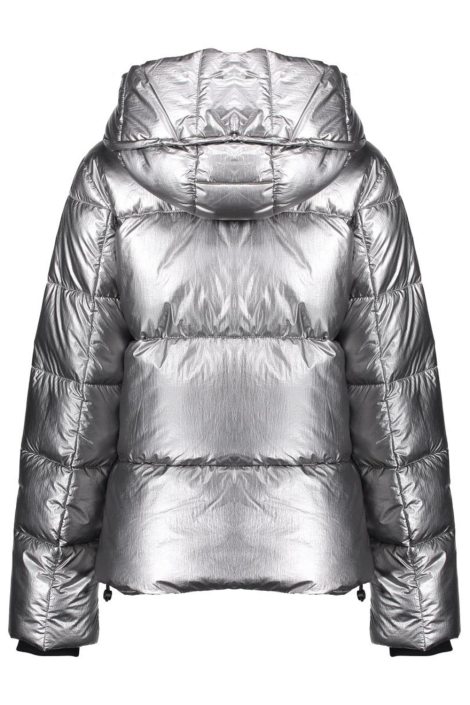 Geisha zilveren dames jas | Achteraanzicht