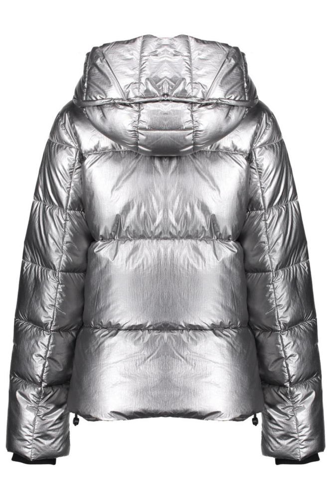 Geisha zilveren dames jas | Achteraanzicht