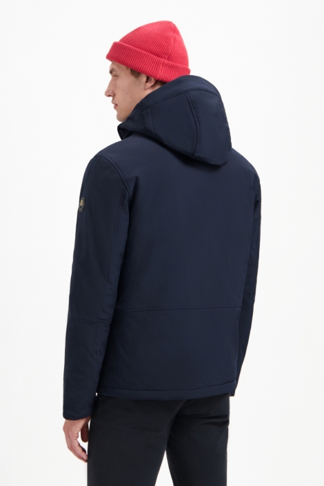 NO-EXCESS blauwe heren jas | Model achteraanzicht