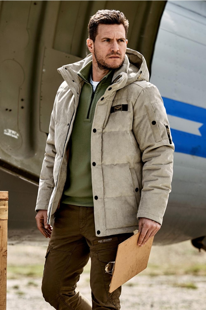 PME legend beige heren jas | Sfeerbeeld, In situatie