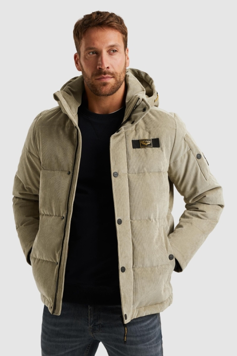 PME legend beige heren jas | Model vooraanzicht