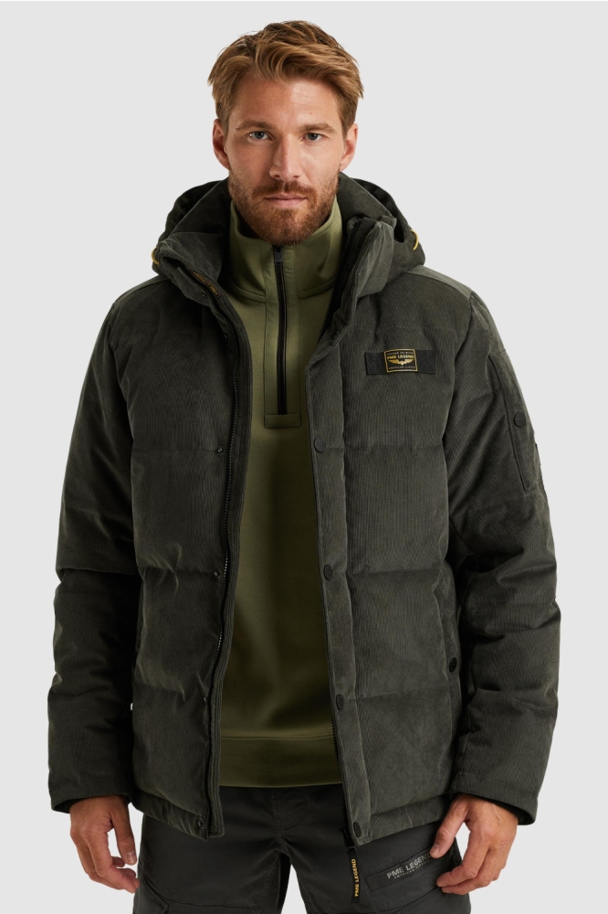 PME legend groene heren jas | Model vooraanzicht